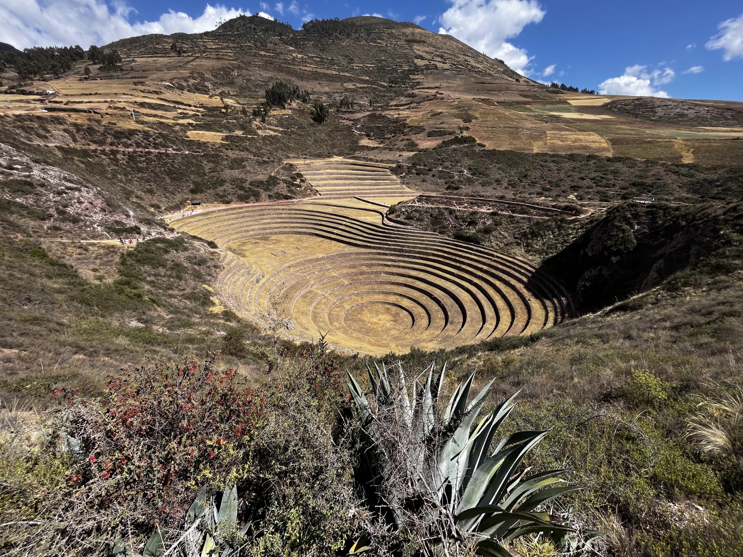 Terrasses circulaires incas de Moray, près de Maras, dans la Vallée sacrée au Pérou
